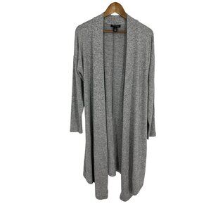 White House Black Market Womens Gray Open Front Cardigan Sweater M